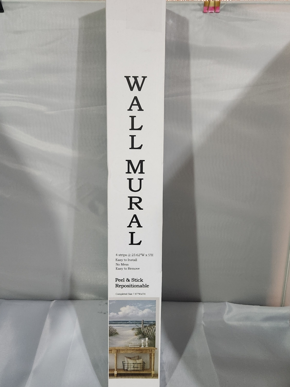 White Peel & Stick Wall Mural - Repositionable